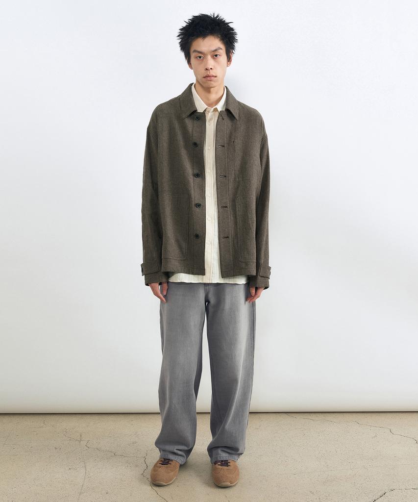 Insilence Linen French Work Jacket Brown