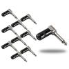 ALL4PRO Short Mini Connector Plug Is Used for Connecting Cables for Audio Guitar Effects Pedals 90-degree Right-angle Pipe-type 6.35mm (X065R-B)