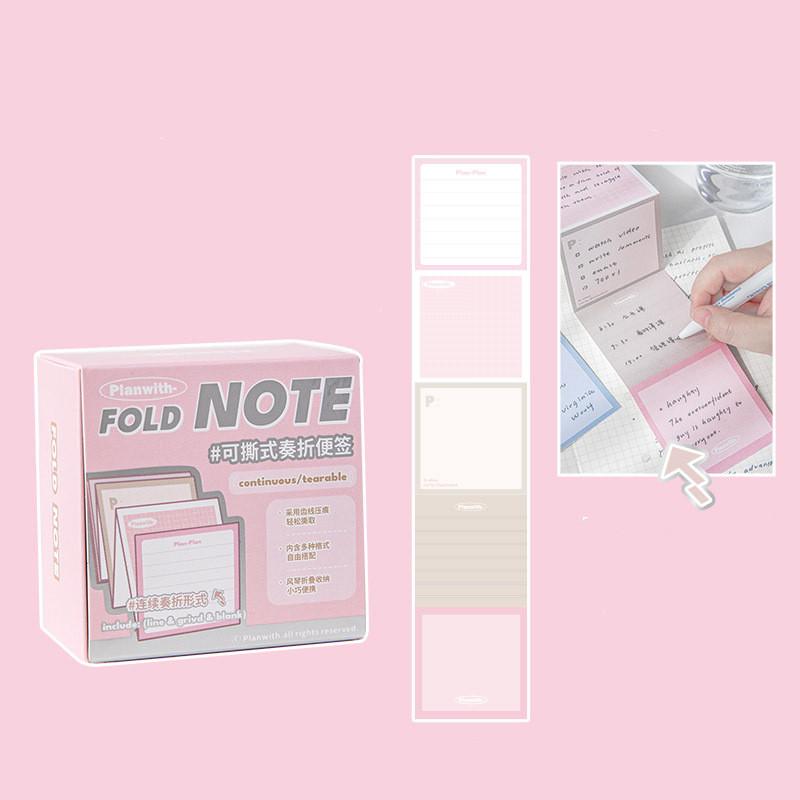 120sheet Simplicity Journal Memo Pad Creative Candy Color Tearable Sticky Note Blank Horizontal Line Note Pad Student Supplies