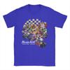 Unisex Marios Kart Group Shot Checkered Poster T Shirts  Pure Cotton Clothing Funny Round Collar Tees Plus Size TShirt