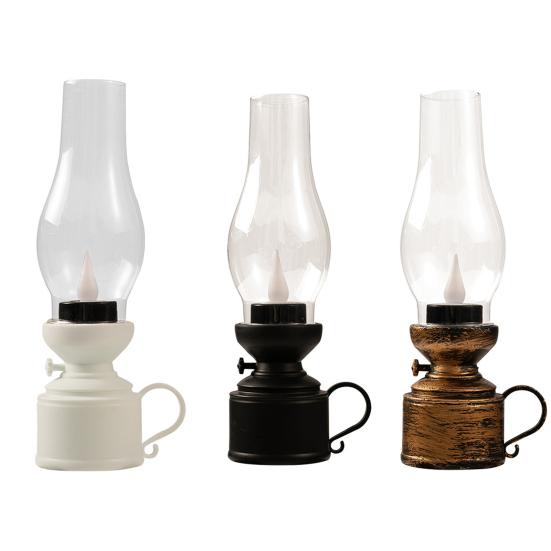 Electronic Candle Light Creative Nostalgia Waterdrop Wick Warm Light Safe Shooting Props High Brightness 80s Retro Style Electronic Kerosene Lamp for