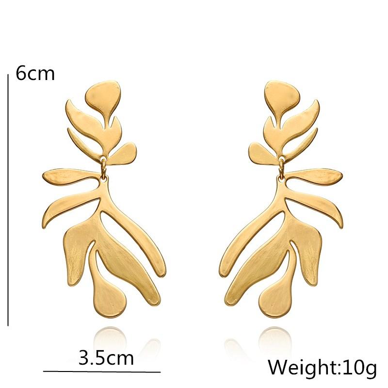 Neue Mode Gold Metall Hängeohrringe für Damen Unregelmäßige Geometrische Anhänger Ohrringe Trend Brincos Schmuck Geschenk