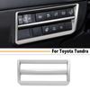 For Toyota Tundra -2025 Silver Car Headlight Switch Button Panel Cover Trim
