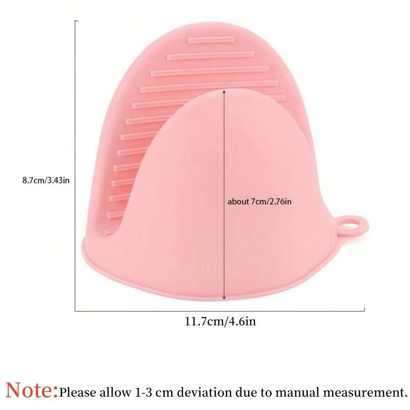 1pcs Oven Mitts Silicone Heat Resistant Pinch Mitts Anti Scalding Non Slip Thickened Gloves Microwave Grip Bowl Pot Kitchen Tool
