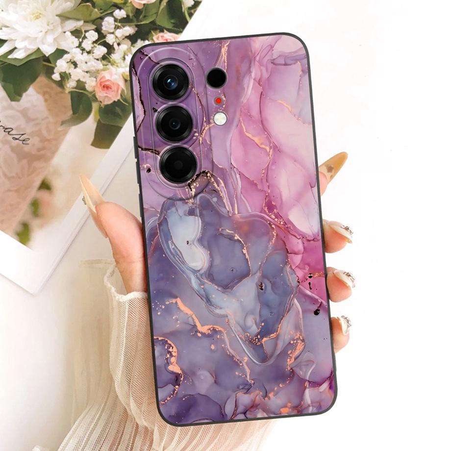 For Tecno Camon 50 4G CN5 Phone Case Floral Daisy Aesthetic Moon Nigth Bow Pattern Funda Soft Matte Silicone Back Cover Canom50