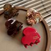 Small Heart Shaped Acetate Hair Clips For Women Men Non Slip Korean Style Hair Accessories
