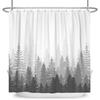 Misty Forest Shower Curtain for Bathroom Nature Mountain Tree Fog Woodland Waterproof Fabric Bathtub Shower Curtain Home Decor