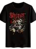 Slipknot Graphic T-shirt - Black Retro Rock Band Tee with Iconic Logo