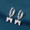 S925 Sterling Silver Bow Earrings: New 2026 Artistic Niche, High-End Light Luxury for Women