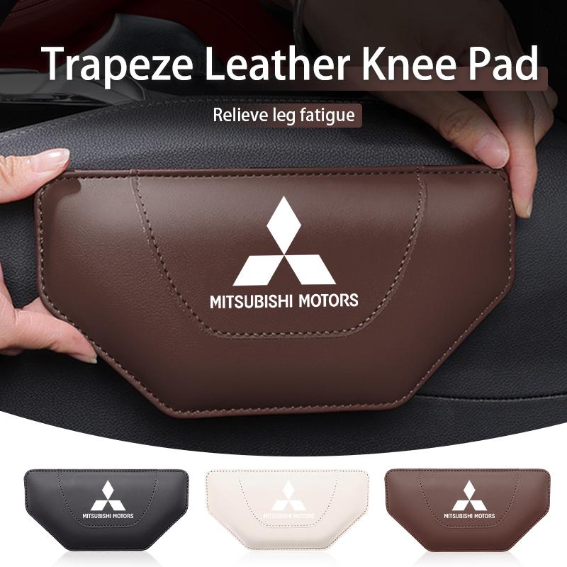 For Mitsubishi Car Leather Knee Pad Leg Pad Hand Inside Armrest Leg Pad Support Accessories Outlander Lancer L200 ASX Pajero RP4