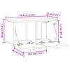 Wall Mounted TV Cabinet Black 59.5 X 31 X 30 Cm