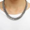Men Necklace Thick Wide Chain Titanium Steel Luster Smooth Hypoallergenic Metal Hip Hop Style Jewelry for Club Party