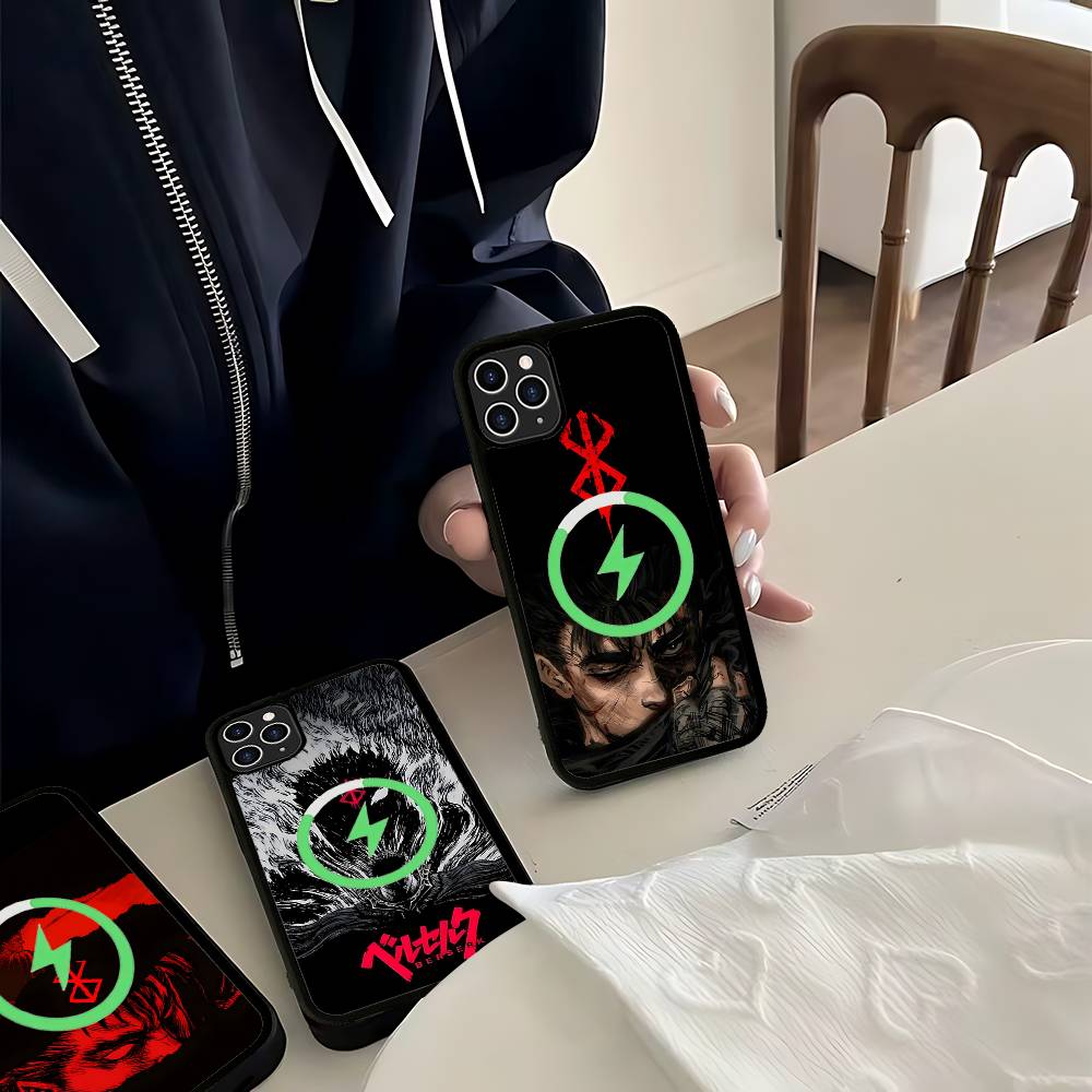 Comic Cool Berserk Handyhülle Für IPhone 13 14 15 11 12 16 17 Pro Max Plus Für Magsafe Magnetische Hülle