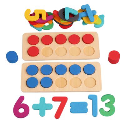 Montessori Speelgoed Tien-rooster Digitale Cognitieve Tellen Kinderen Wiskunde Logica Training Vroegonderwijs Lesmateriaal Wiskundespel voor Kinderen