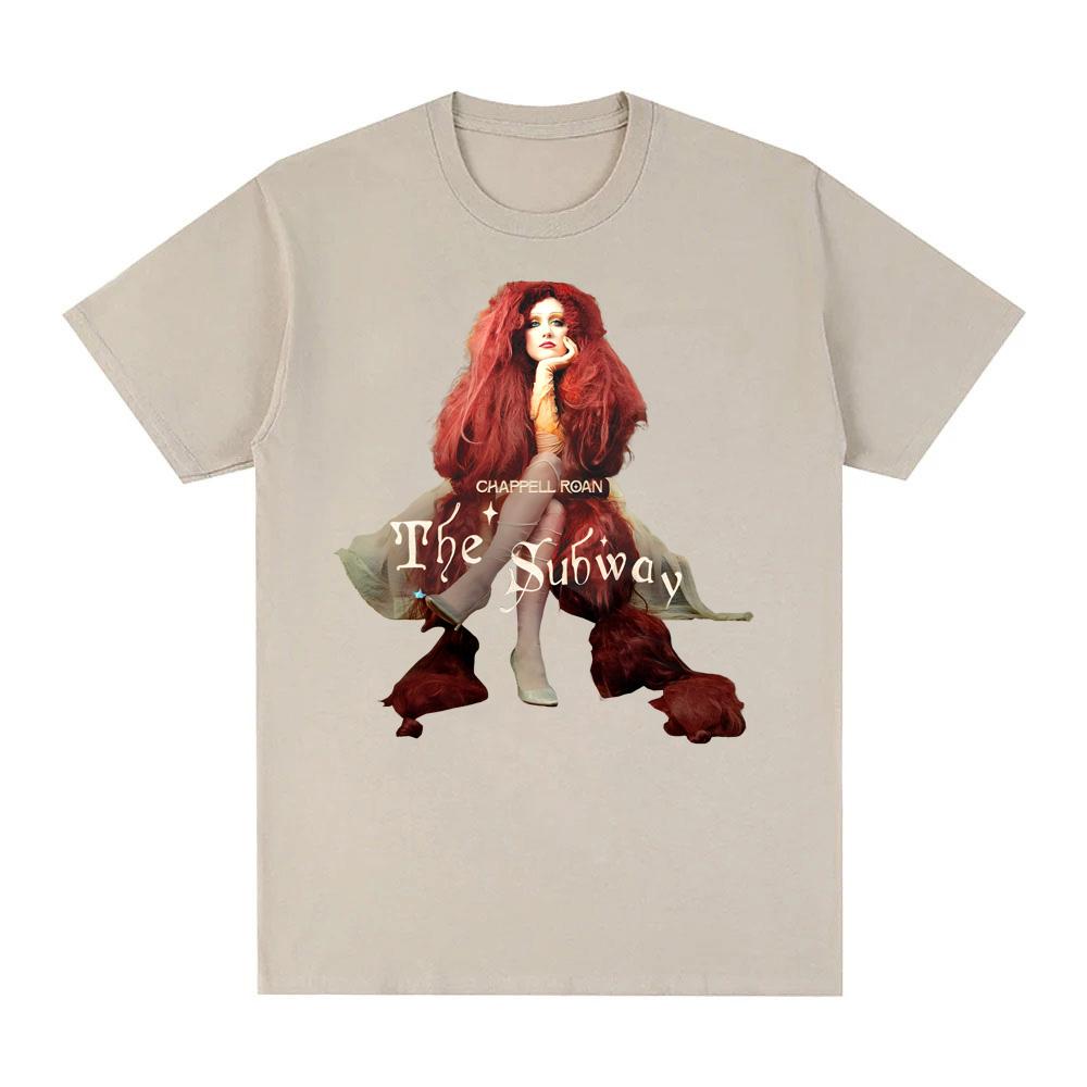 Chappell Roan-Le T-shirt Subway Manches Courtes 100% Coton T-shirt d'Été Impression Graphique T-shirt Vêtements Hip Hop Punk Hauts