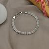 Pulseira masculina hip-hop Simply Fashion Single, aço inoxidável, corda trançada robusta, joia de corrente