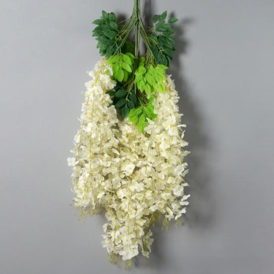 Artificial Wisteria Flower Hanging Garland Faux Silk Hanging Flower Strings Fake Wisteria Flower