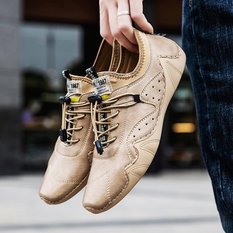 Fashion Men Casual Sneaker Outdoor Breathable Flat Bottomed Lazy Driving Fashion Motorcycle Brand Shoes Sapatos Formais Masculinos