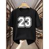 European Sizes Men'S T-Shirts 100% Easy Number 23 Print Round Neck Short Sleeve T-Shirt Comfortable Casual Short-Sleeved T-Shirt In Summer