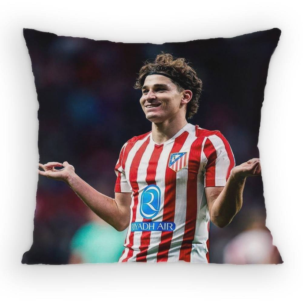 FC Julian Alvarez Pillow Case Sofa Living Room Bedroom Headboard Backrest Cushion Square Cushion Nap Time