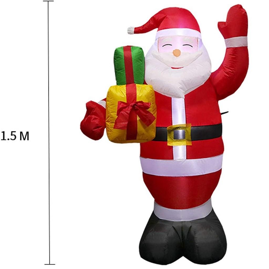 Holiday Display Inflatable Santa Claus Decorations Christmas Inflatable Santa Claus Outdoor Yard Lawn Decoration Supplies