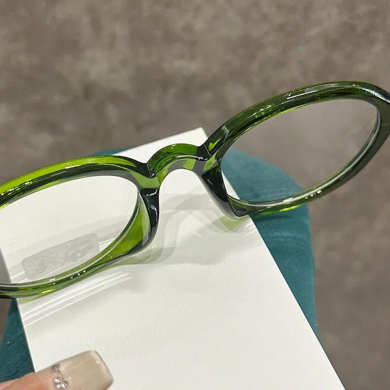 Fashion Retro Oval Frame Presbyopia Glasses Green Tortoiseshell Reading Glasses Blue Light Blocking Eye Protection