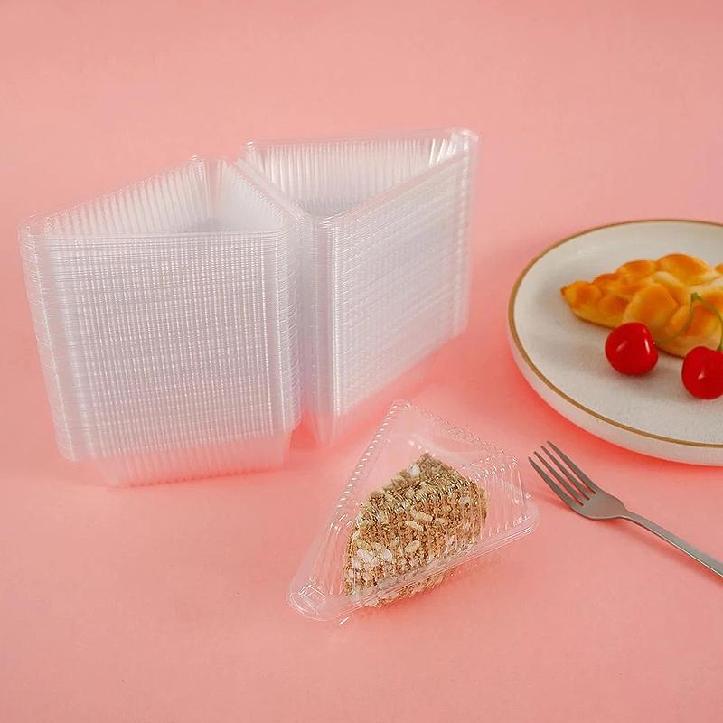 50/100/150 Piezas Contenedor para Rebanada de Pastel Caja Triangular para Pastel Caja tipo Almeja Para Rebanada de Pastel de 8 Pulgadas 6 Pulgadas Postre Sándwich Caja para Llevar