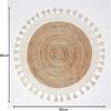 Jute Round Rug Handmade Natural Rug for Any Space Look Rustik Decor For Any Space Area