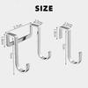 Stainless Steel Double S-Shape Hooks Nail-free Over Cabinet Drawer Door Hanging Hook Kitchen Bathroom Coat Towel Storage Rack