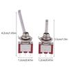 Toggle Switch 3Pin 3/2 Position Self-Locking/Self-Resetting On Off On Dpdt Spst Dpst 5A 125Vac 2A 250Vac Latching Flat Handle