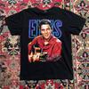 T-shirt Graphique Vintage Années 00 Elvis Presley Grand Visage Taille L