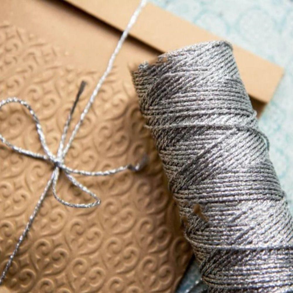 Knitting Crochet Glitter Gold Sliver Cord Thread Gift Wrapping Rope  Sewing Accessories