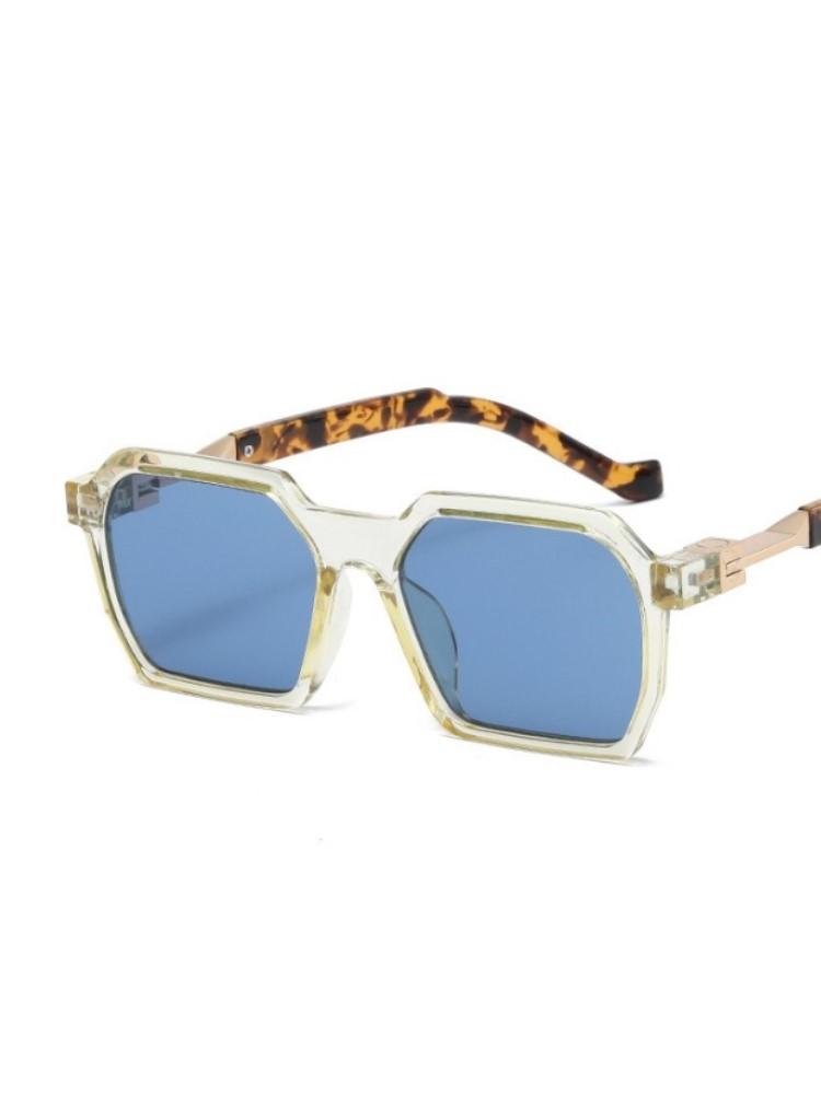 Men Square Shape Sunglasses for Women Classic Vintage Polygon Sun Eyeglasses Classic Geometry Rectangle Sun Eyeglasses Fashion Big Frame Eyeglasses