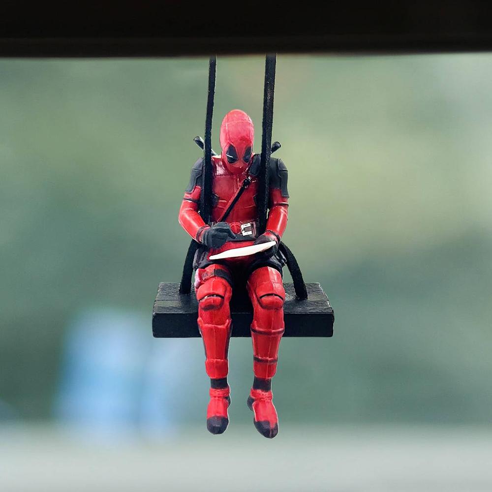 Deadpool Auto Schwingendes Niedliches Ornament Rückspiegel Dekorationen Zubehör