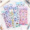 3D Puffy Kawaii Animal Stickers Cute Pet Holographic Waterproof Decals for Children Handmade Reward Scrapbook Phone Case