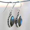 Labradorite Gemstone Earring, Dangle Earring, Boho Earring, Gift For Her, Silver Charm Jewelry, Wedding Gift, 925 Sterling Silver