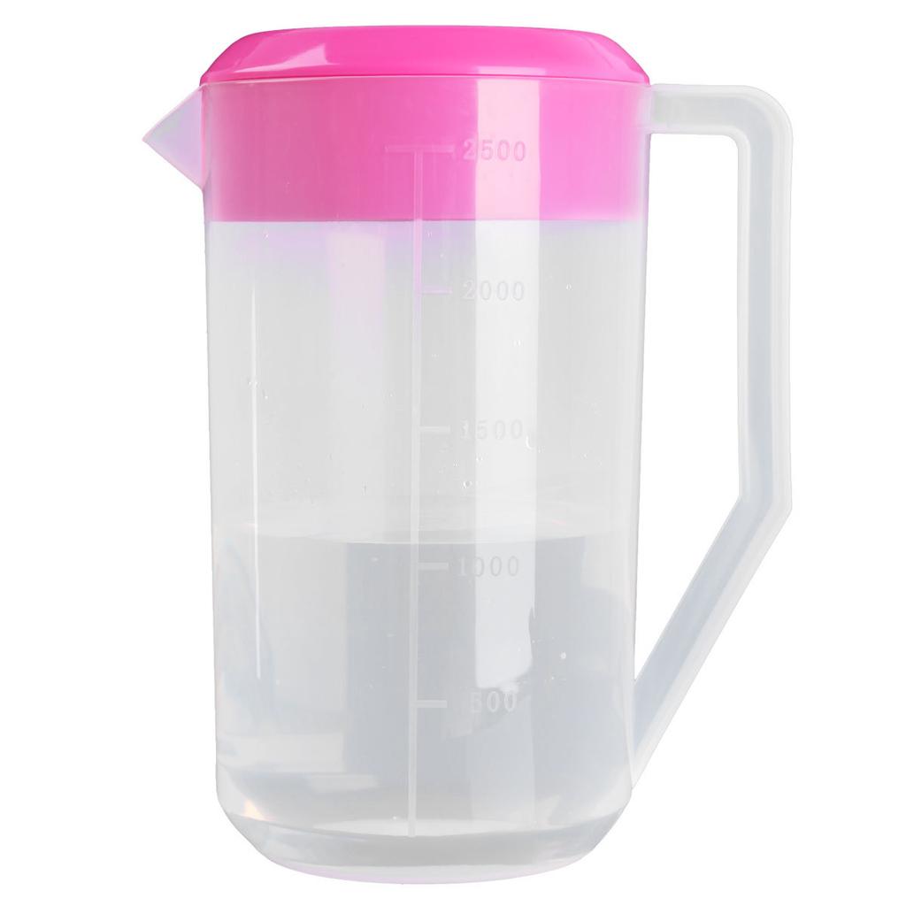 1500/2000/2500ml Food Grade Plastic Measuring Water Pitcher Jug for Hot/Cold Water Juice