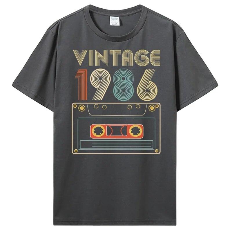 Nové Unisex tričko Vintage 1985 1986 1987 1988 1989 Tričko Dámské Tričko Unisex Bavlna Trička Hip Hop Harajuku Streetwear Unisex