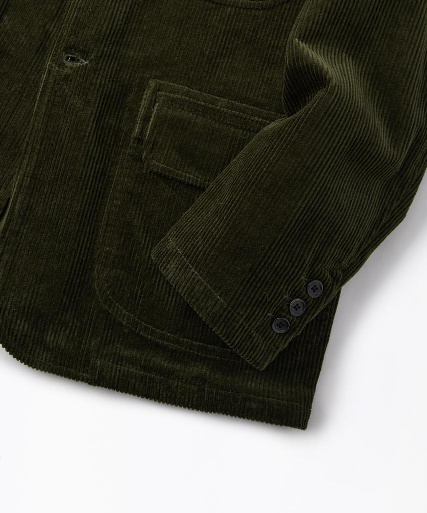 OUTSTANDING High Density Corduroy Classic 3-Button Jacket_D.Olive