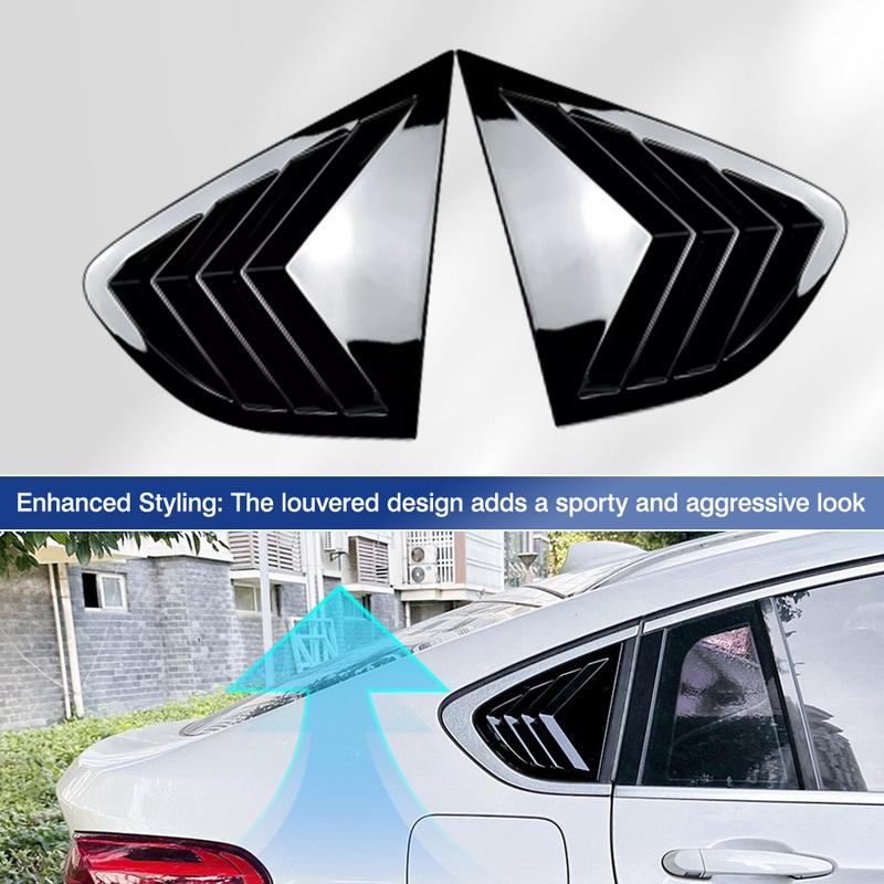 For BMW X4 F26 2014 2015 2016 2017 2018 Rear Side Window Louvers Air Vent Scoop Shades Cover Trim Blinds Car Accessories