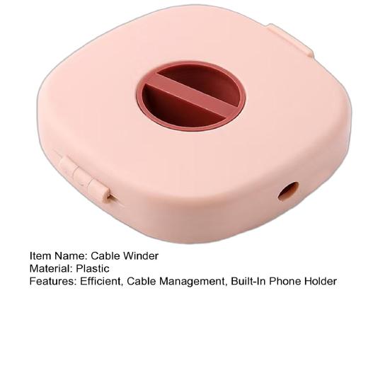 2 In 1 Cable Winder with Phone Stand Retractable Cable Organizer Flexible Charging Cord Organizer for Home Office Classroom