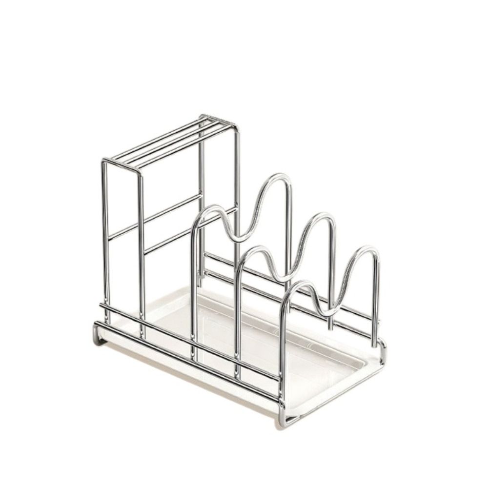 Stainless Steel Pot Lid Rack Multi-Layer Cutting Board Rack Kitchen Countertop