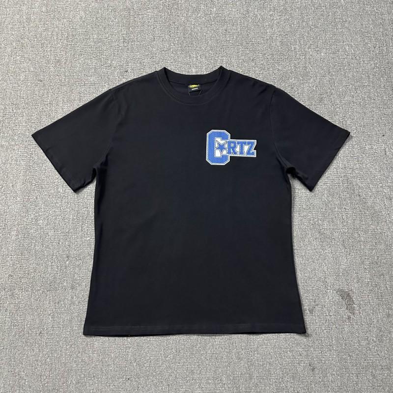 Corteiz Korte Mouw T-shirt Heren Losse Pasvorm Grafische Print Ronde Hals Casual Streetwear T-shirt
