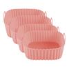 Silicone Air Fryer Basket Non-Stick BPA-Free Baking Pan with Handles Dishwasher Oven Safe Even Heat Distribution Air Fryer Accessory
