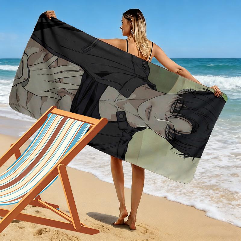 Tears on a Withered Flower Beom Tae Ha Print Beach Towel, Large Soft Quick Dry Towel for Beach Camping Swimming