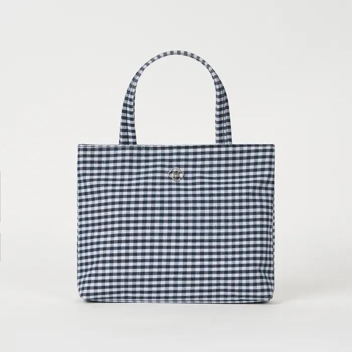 Marie Picnic Tote Bag_Navy Check