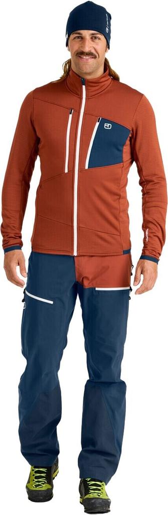 Jacket Ortovox Fleece Grid Jacket M (87215) Dark-arctic Grey
