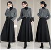 High-Waisted Black Wool A-Line Midi Skirt - Winter 2025 Edition