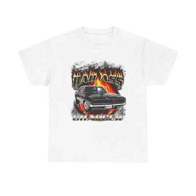 T-shirt Grafica 70 Charger Vintage Bad Ass Nuovissima Maglietta in Cotone