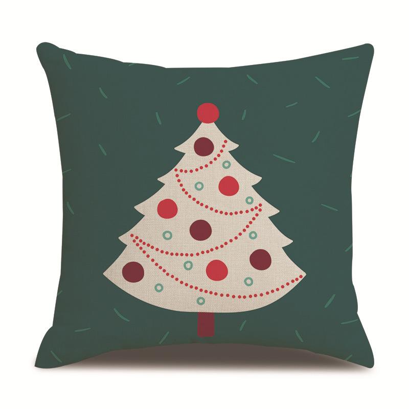 Christmas Creative Single-sided Pillowcase Living Room Linen Car Pillowcase Sofa Pillowcase Bedside Cushion Cover